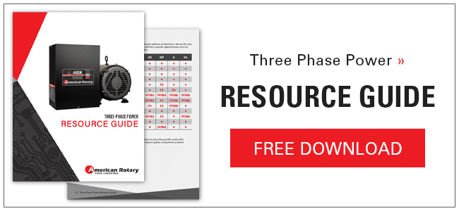 American Rotary Three Phase Power Resource Guide graphic depicting an image of the guide and the words free download.
